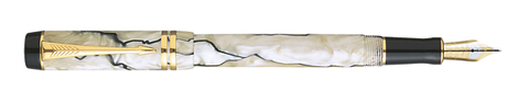 Parker Duofold Pearl and Black Centennial Fountain Pen Limited