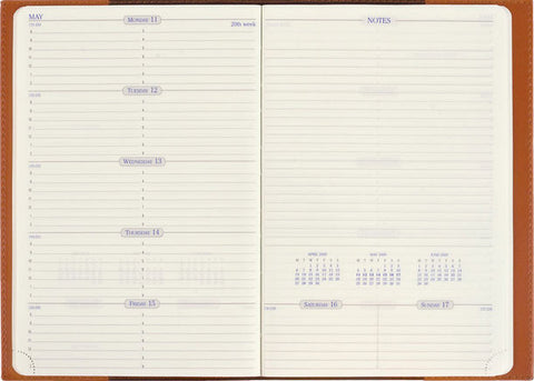 EXACOMPTA WEEKLY DESK DIARY  SPACE #24  2024 ***CLUB GRAINED LEATHERETTE***